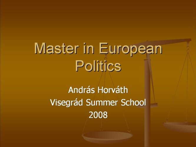 Master in European Politics